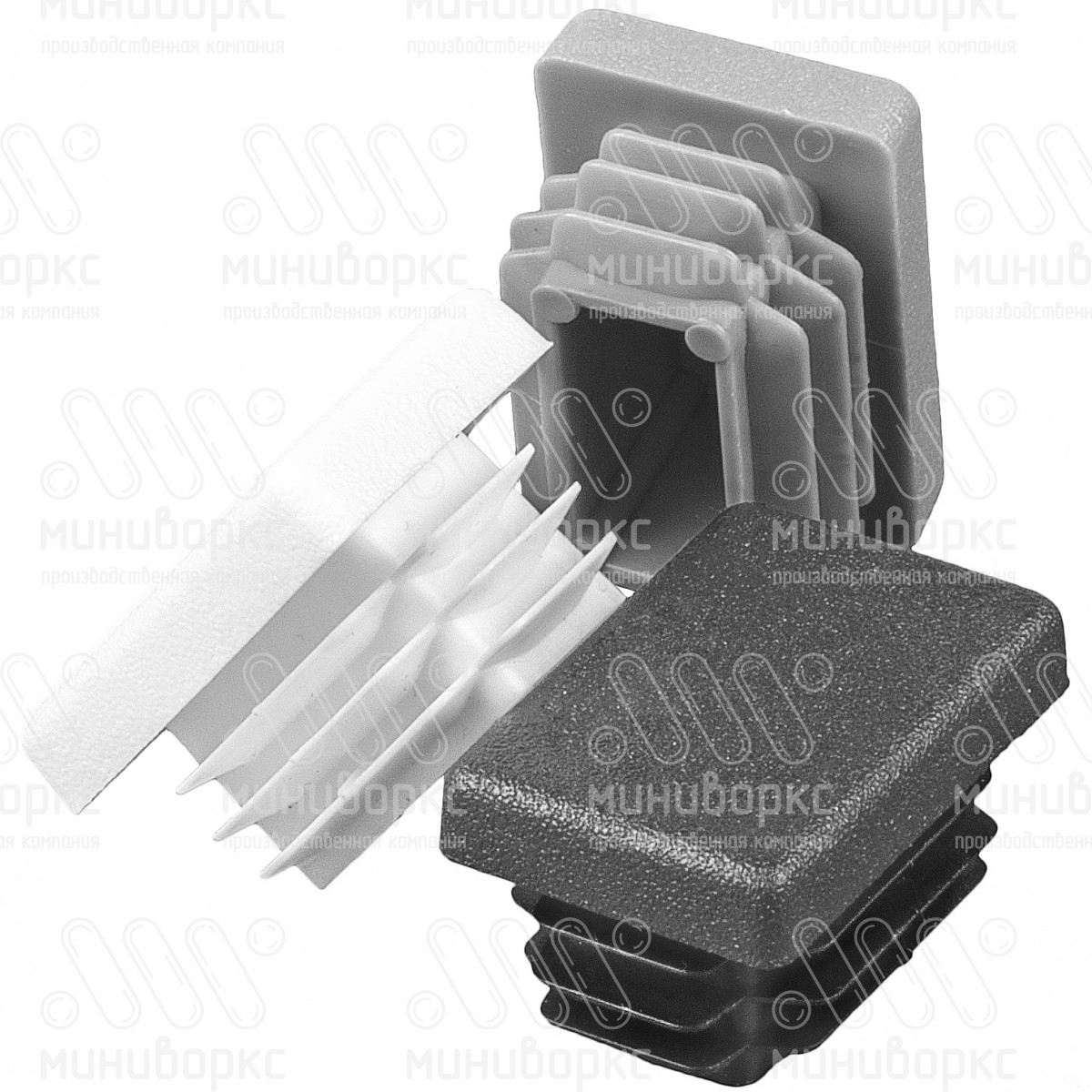 Заглушки для прямоугольной трубы 30x20 – ILR30x20-GRIGIO | картинка 4