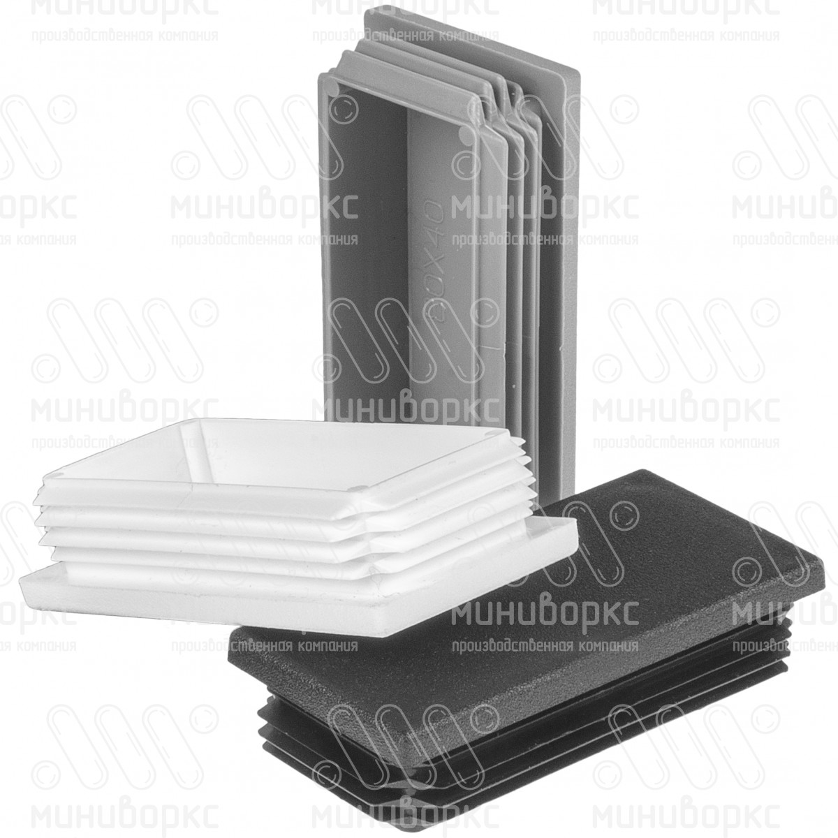 Заглушки для прямоугольной трубы 80x40 – ILR80x40-BIANCO | картинка 4