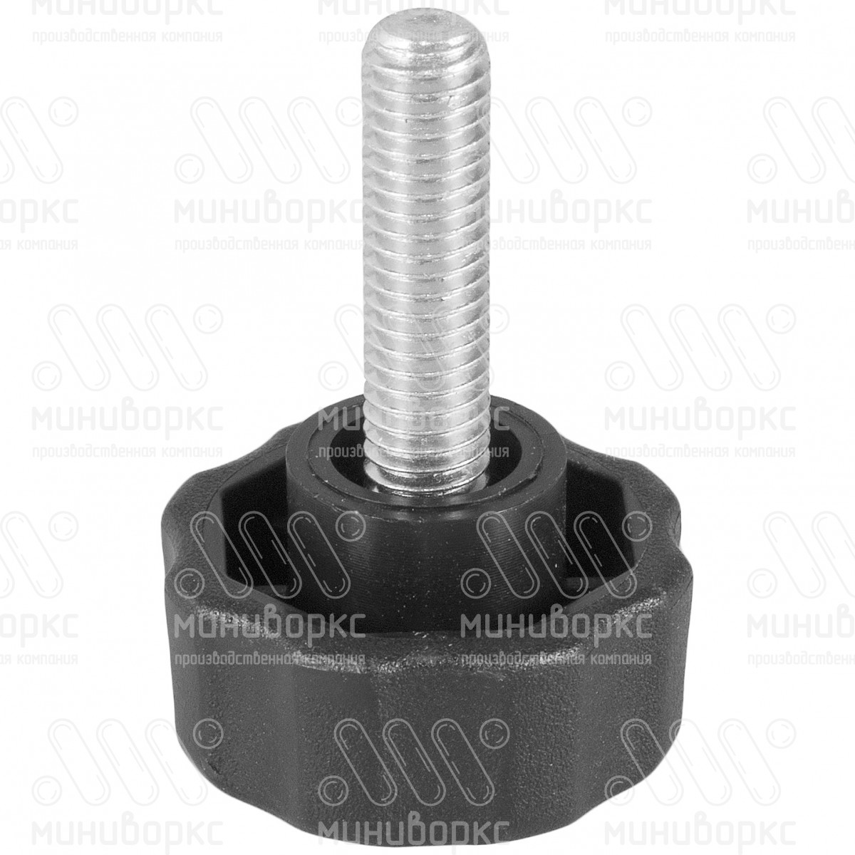 Фиксатор пластиковый с рукояткой m6x15 25 – Ф25М6-15ЧС | картинка 1
