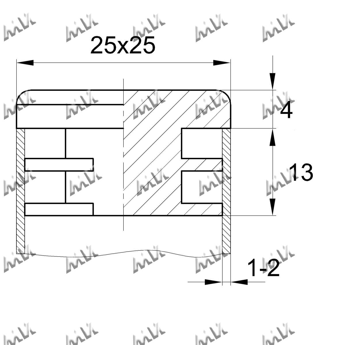 Заглушки квадратные для труб 20x20 – 20-20ПЧЕ | картинка 6
