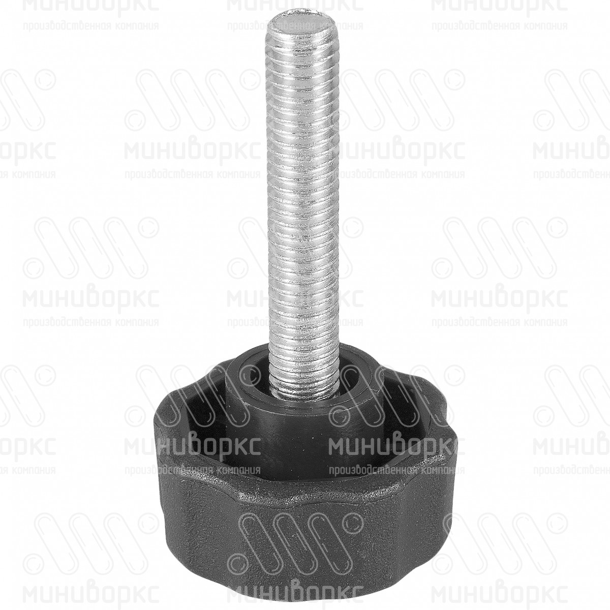 Фиксатор пластиковый с рукояткой m6x50 25 – Ф25М6-50ЧС | картинка 1