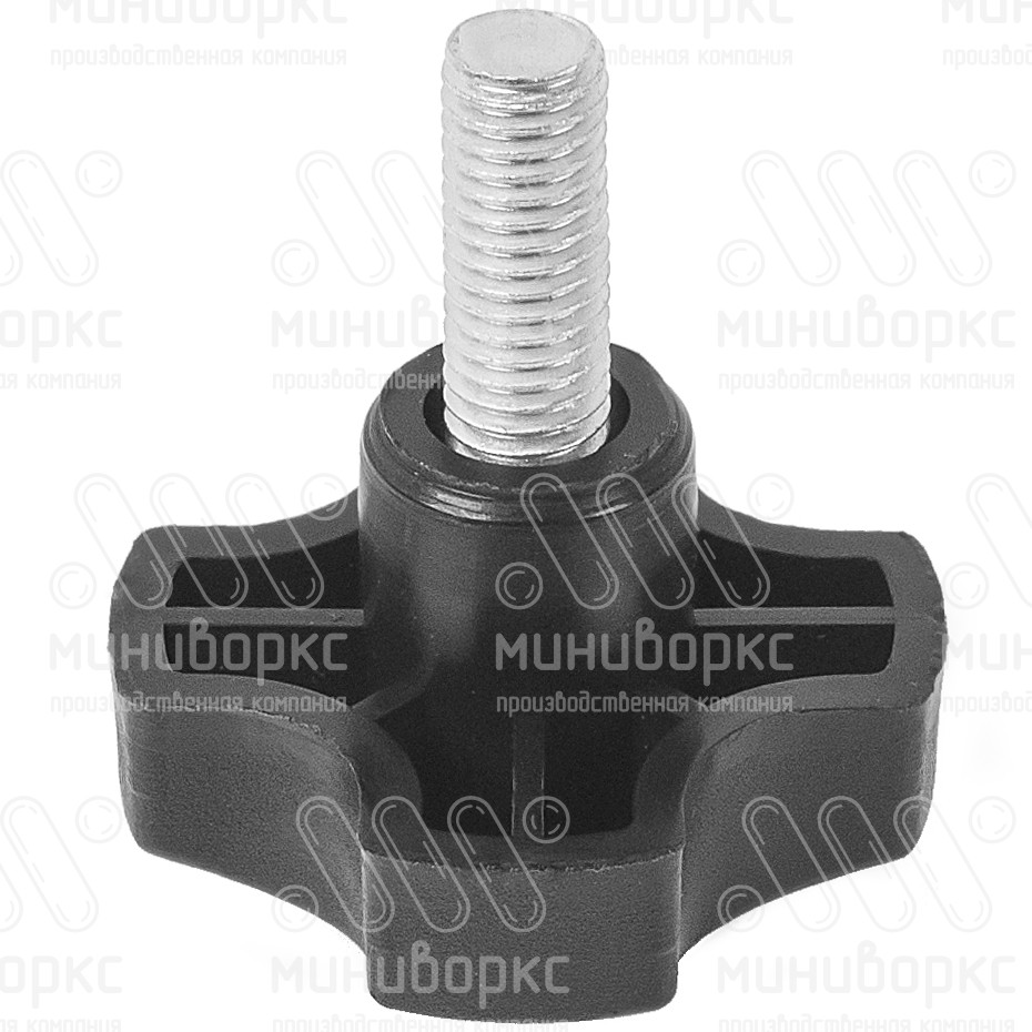 Фиксатор пластиковый с рукояткой m6x15 40 – Ф40М6-15ЧЕ | картинка 1
