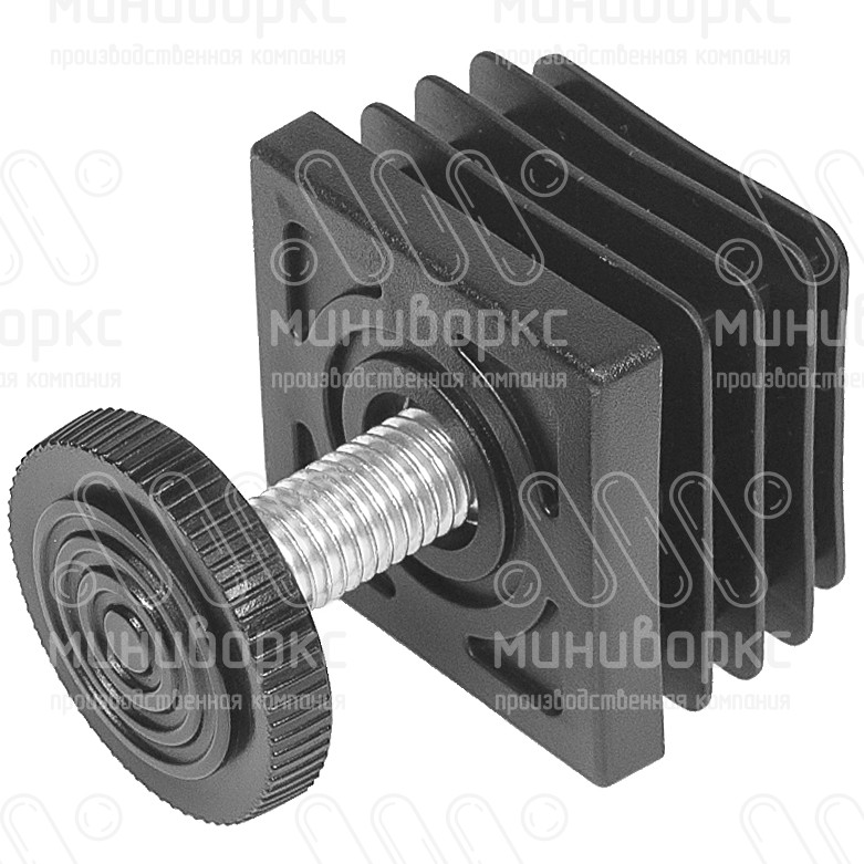 Комплекты квадратных заглушек с опорами 40x40 – 40-40M8.D32x40 | картинка 3