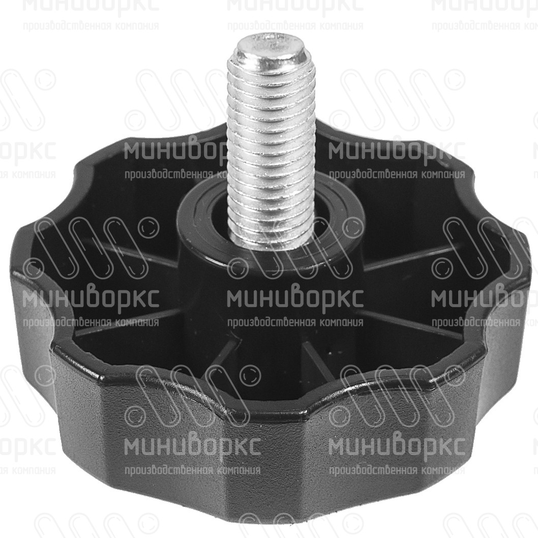 Фиксатор пластиковый с рукояткой m12x35 60 – Ф60М12-35ЧН | картинка 1